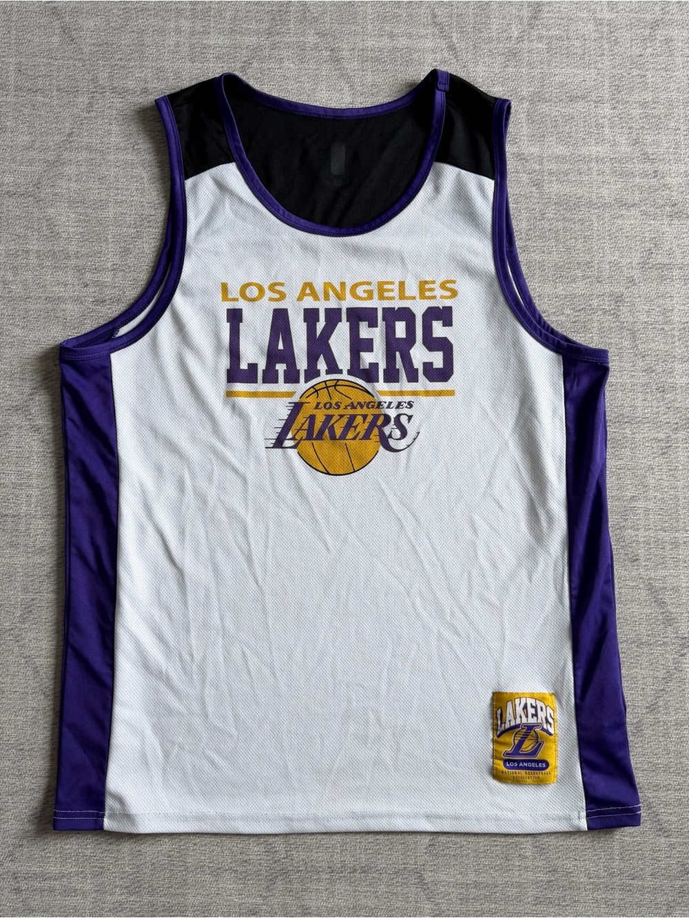 NBA Basketball Los Angeles Lakers Men’s Purple/White Tank Top Jersey Shirt XL